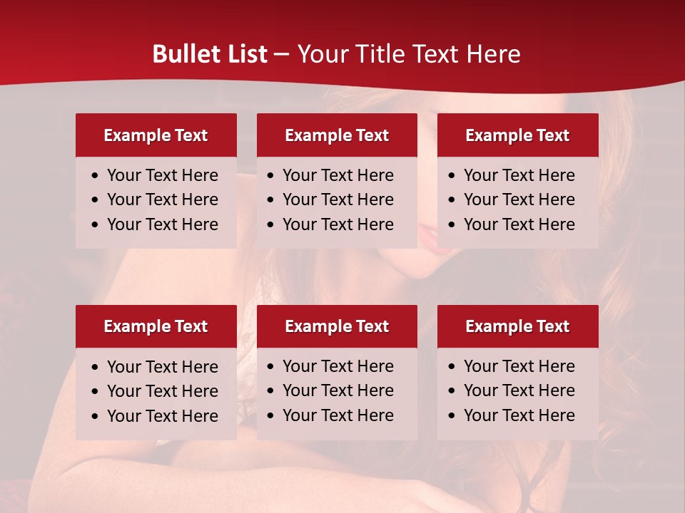 Young Boudoir Blonde PowerPoint Template