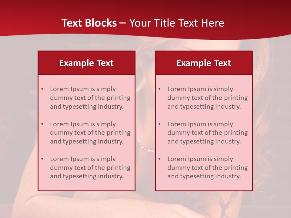 Young Boudoir Blonde PowerPoint Template