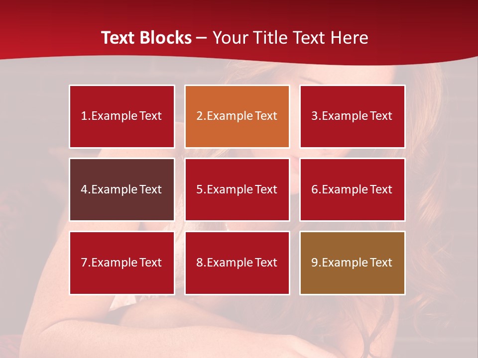 Young Boudoir Blonde PowerPoint Template