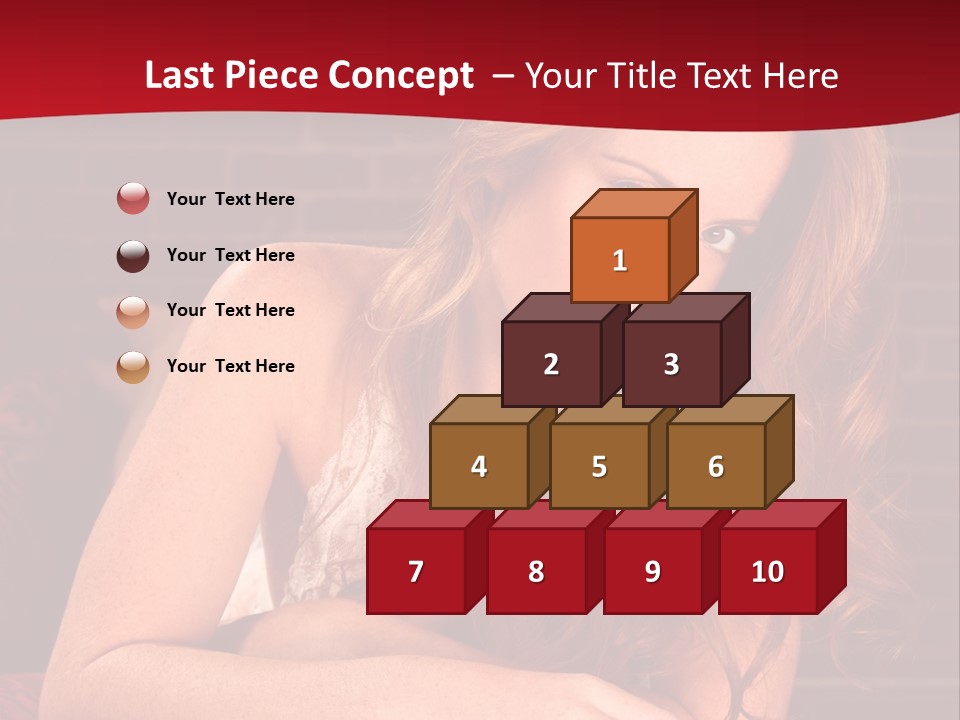 Young Boudoir Blonde PowerPoint Template