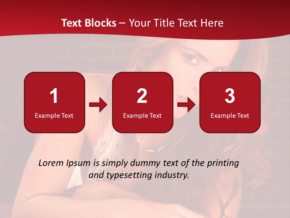 Young Boudoir Blonde PowerPoint Template