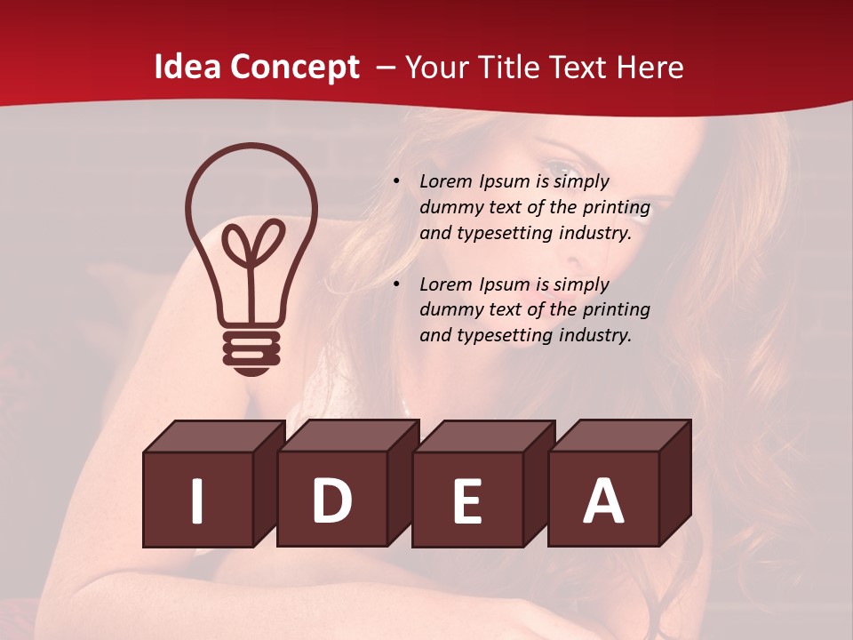 Young Boudoir Blonde PowerPoint Template