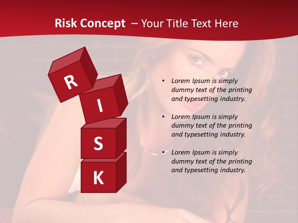 Young Boudoir Blonde PowerPoint Template