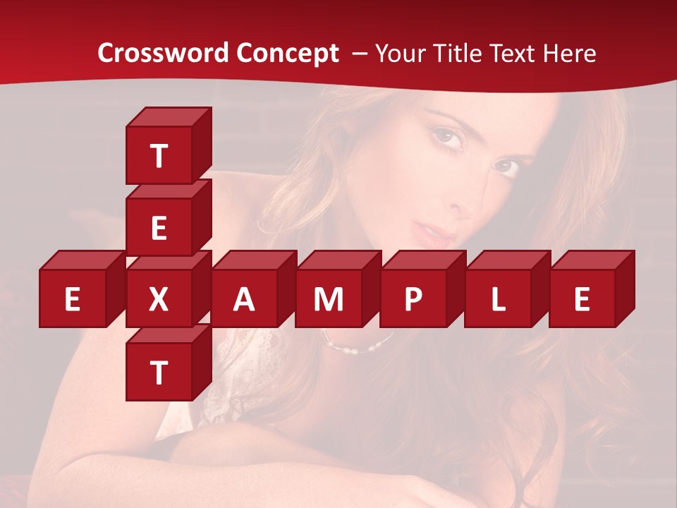 Young Boudoir Blonde PowerPoint Template