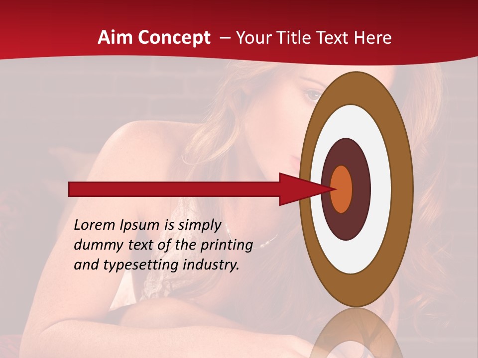 Young Boudoir Blonde PowerPoint Template