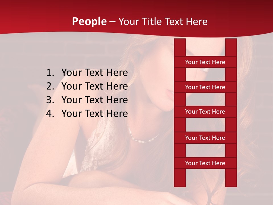 Young Boudoir Blonde PowerPoint Template