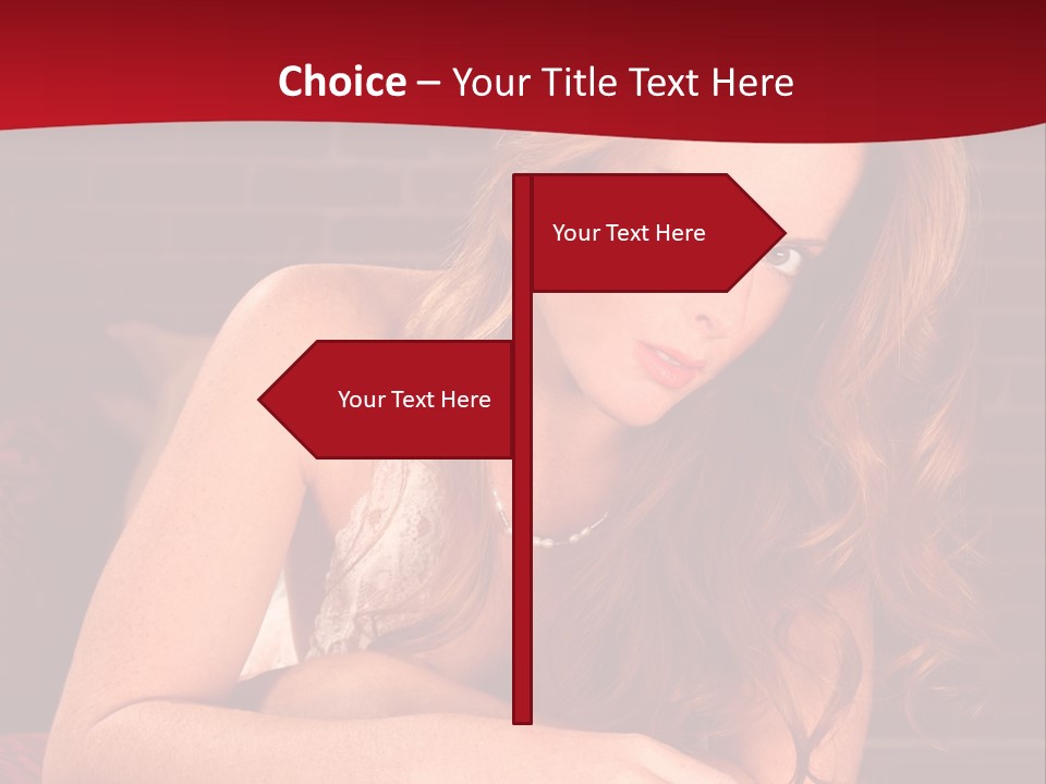 Young Boudoir Blonde PowerPoint Template