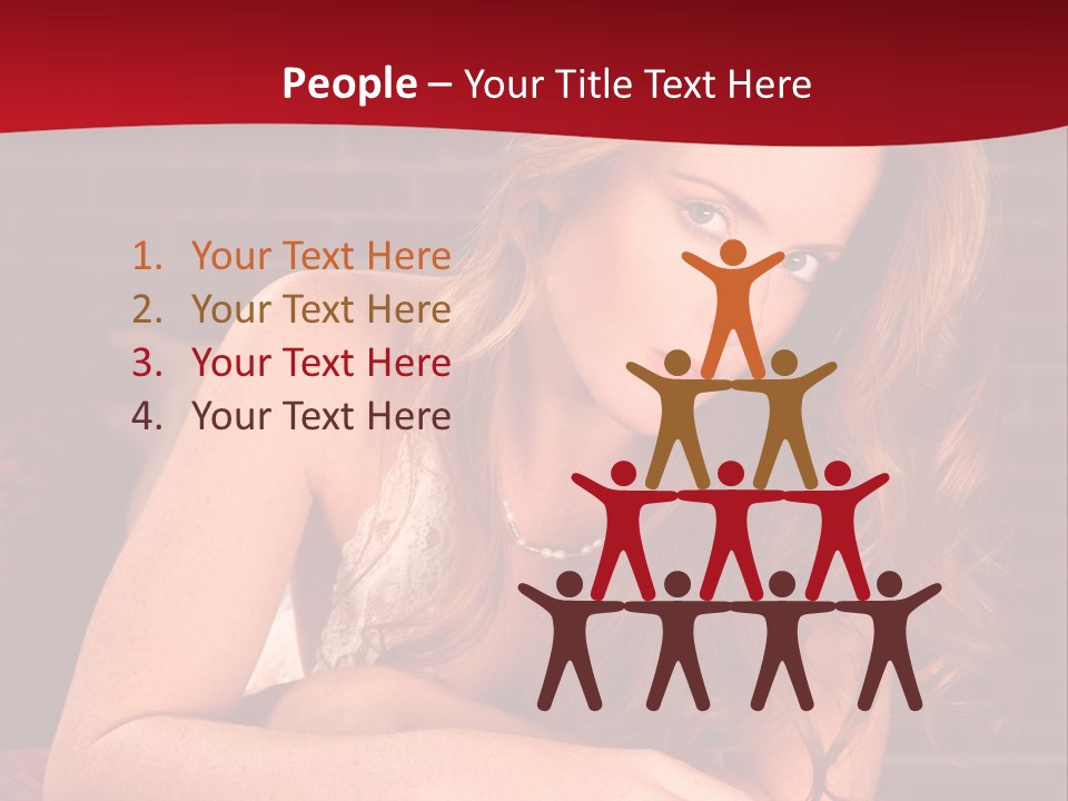 Young Boudoir Blonde PowerPoint Template