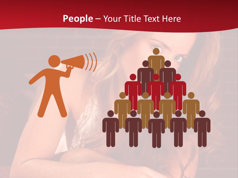 Young Boudoir Blonde PowerPoint Template