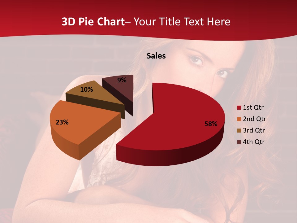 Young Boudoir Blonde PowerPoint Template