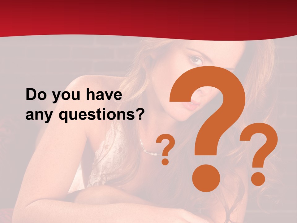 Young Boudoir Blonde PowerPoint Template