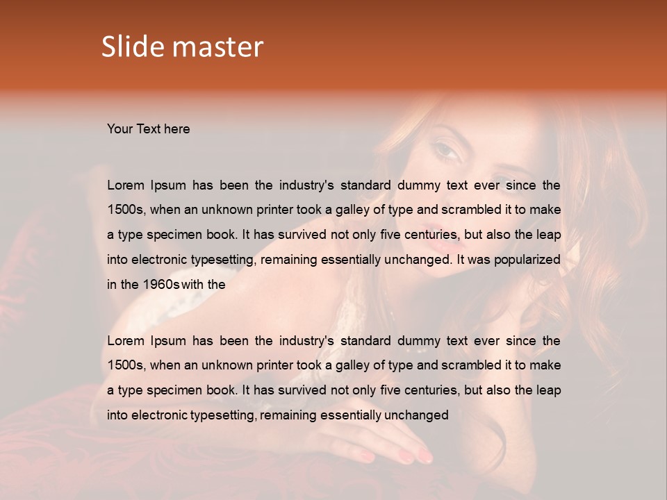 Lingerie Body Blonde PowerPoint Template