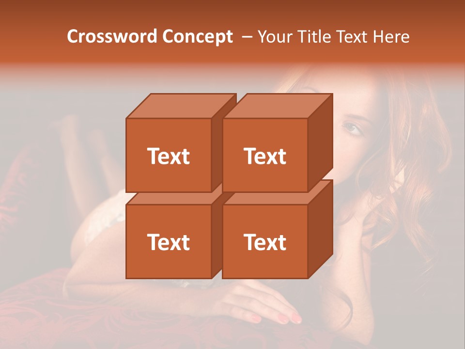 Lingerie Body Blonde PowerPoint Template