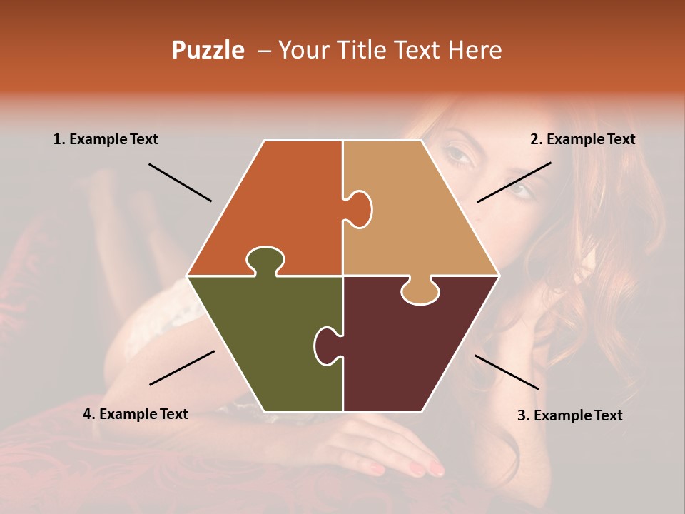 Lingerie Body Blonde PowerPoint Template