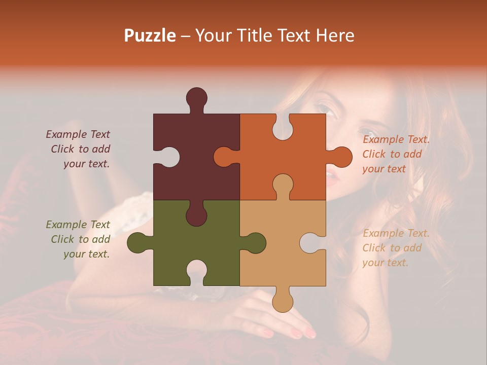 Lingerie Body Blonde PowerPoint Template