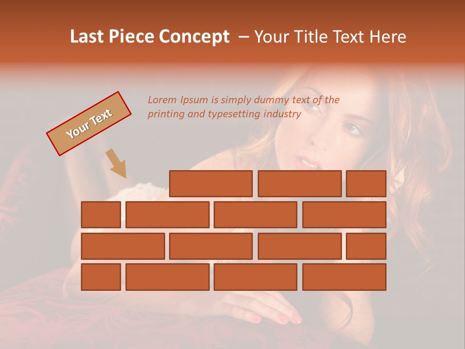 Lingerie Body Blonde PowerPoint Template