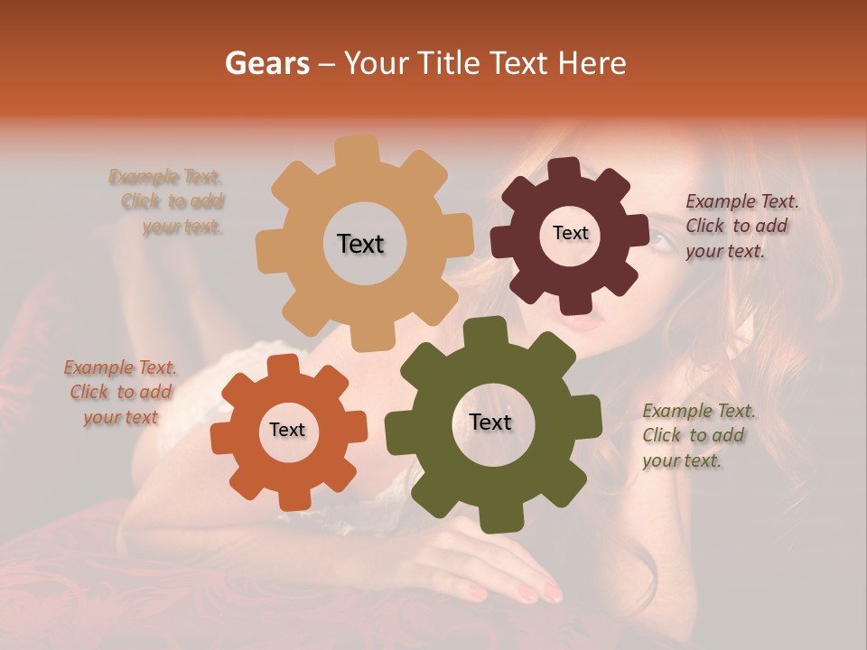 Lingerie Body Blonde PowerPoint Template