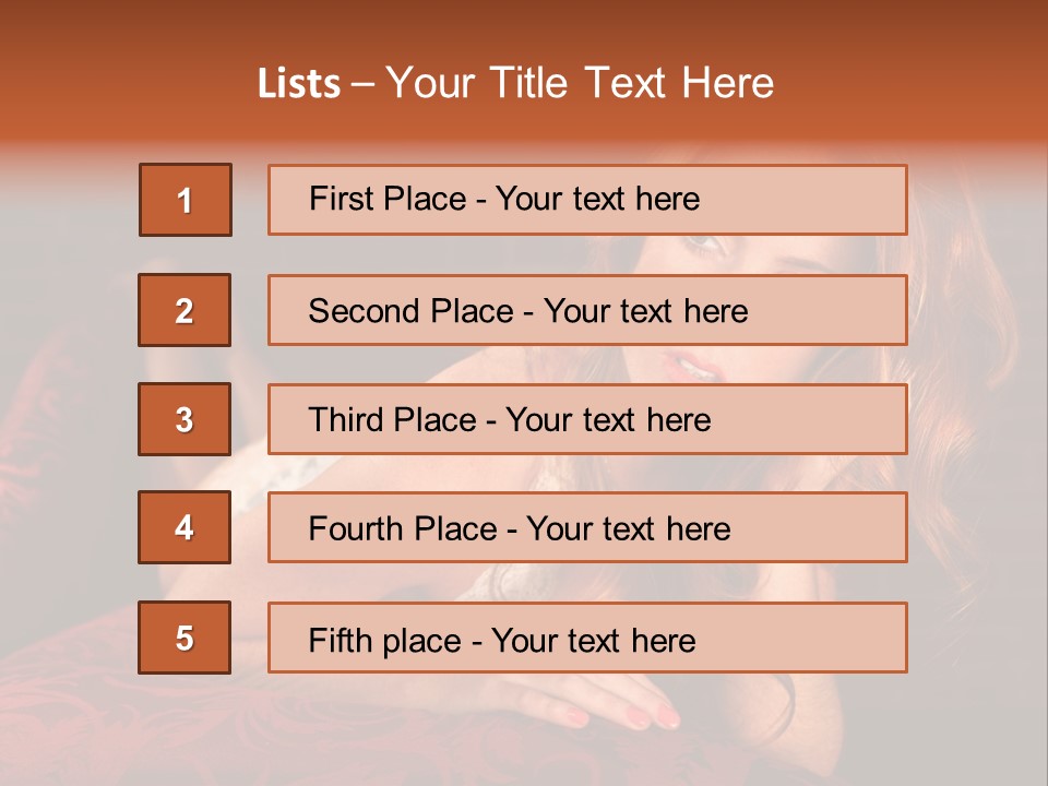 Lingerie Body Blonde PowerPoint Template