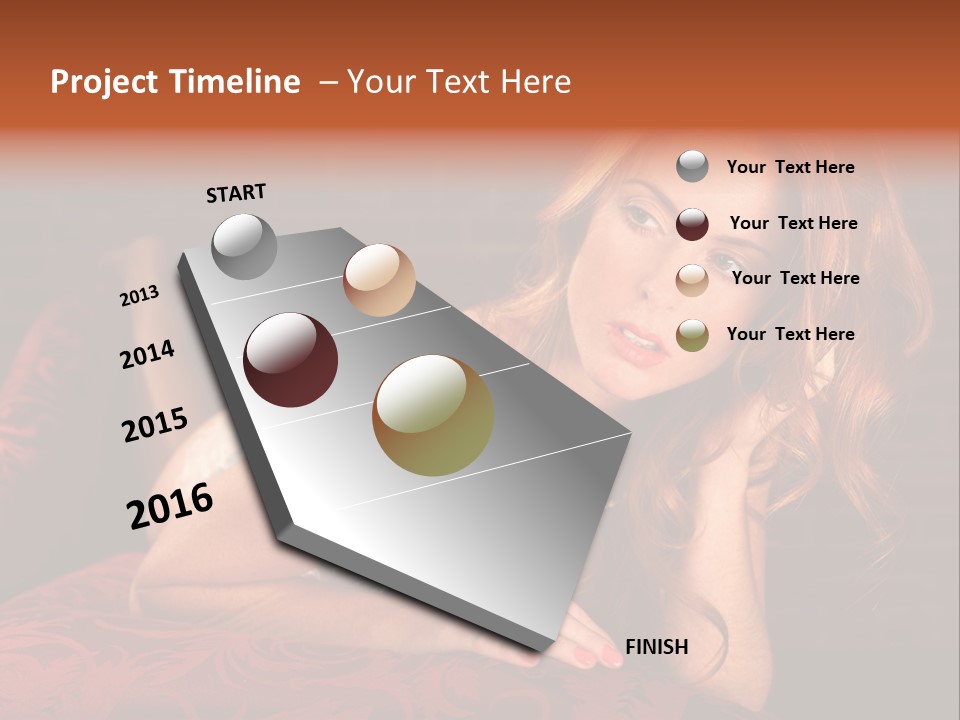 Lingerie Body Blonde PowerPoint Template