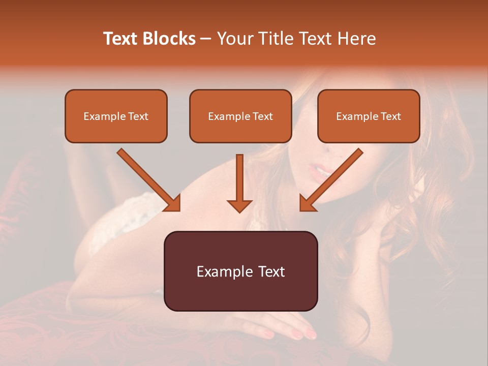 Lingerie Body Blonde PowerPoint Template