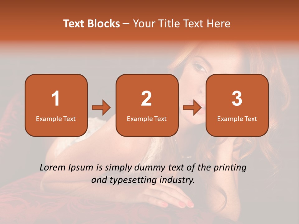 Lingerie Body Blonde PowerPoint Template