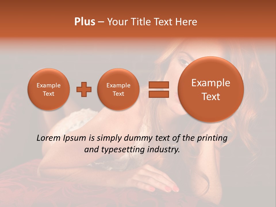 Lingerie Body Blonde PowerPoint Template