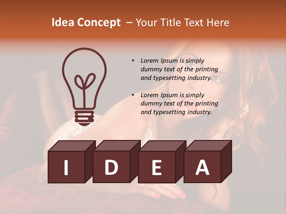 Lingerie Body Blonde PowerPoint Template