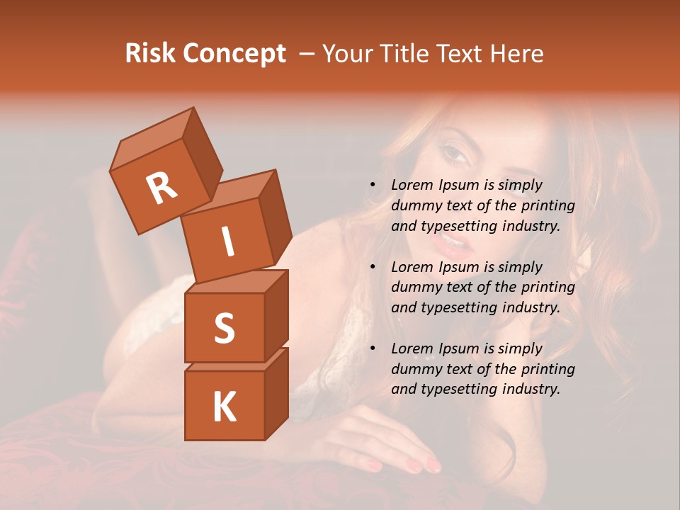 Lingerie Body Blonde PowerPoint Template