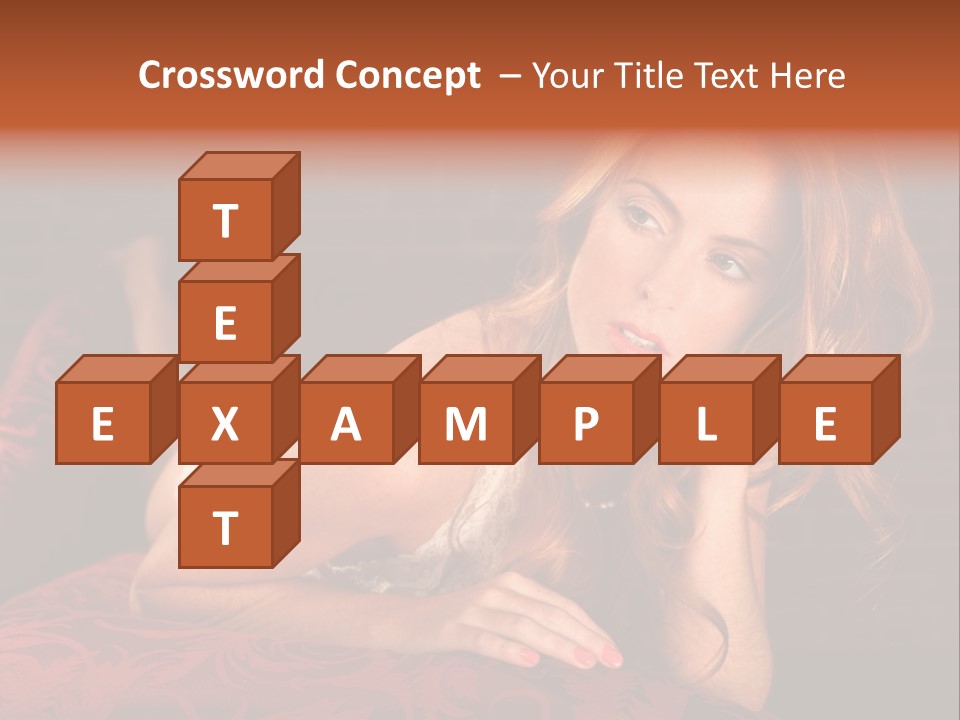 Lingerie Body Blonde PowerPoint Template