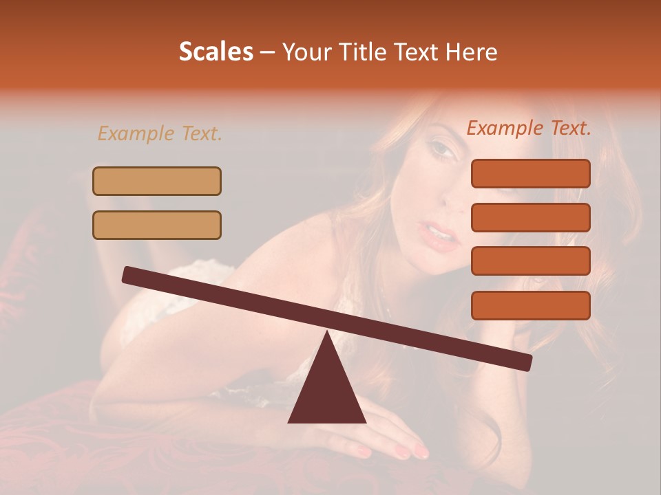 Lingerie Body Blonde PowerPoint Template