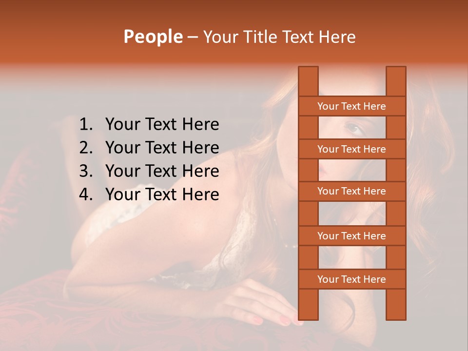 Lingerie Body Blonde PowerPoint Template