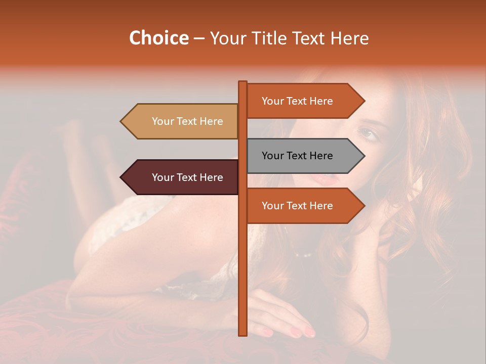 Lingerie Body Blonde PowerPoint Template