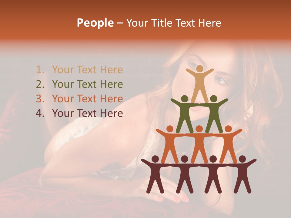 Lingerie Body Blonde PowerPoint Template