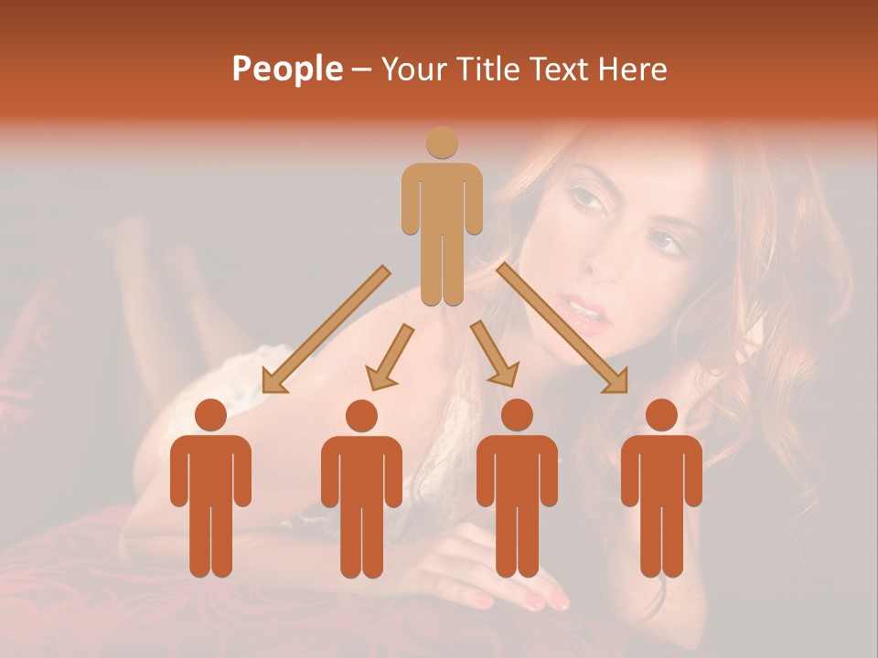 Lingerie Body Blonde PowerPoint Template