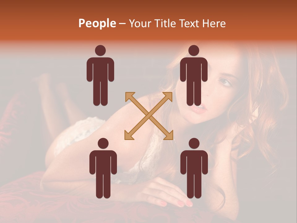 Lingerie Body Blonde PowerPoint Template