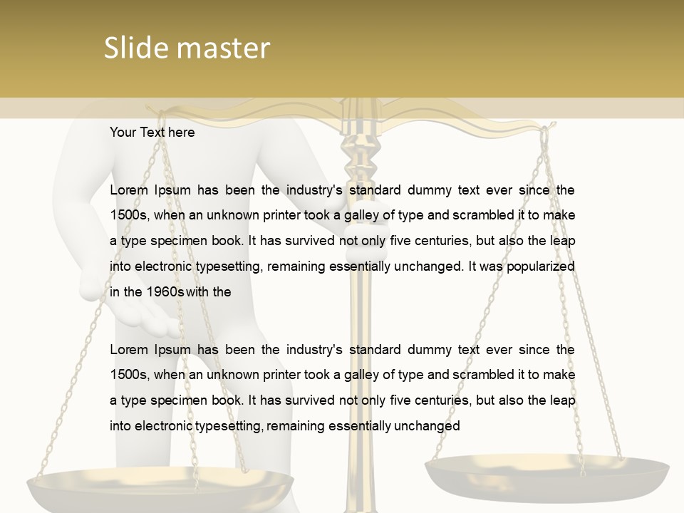 White Isolated Measurement PowerPoint Template