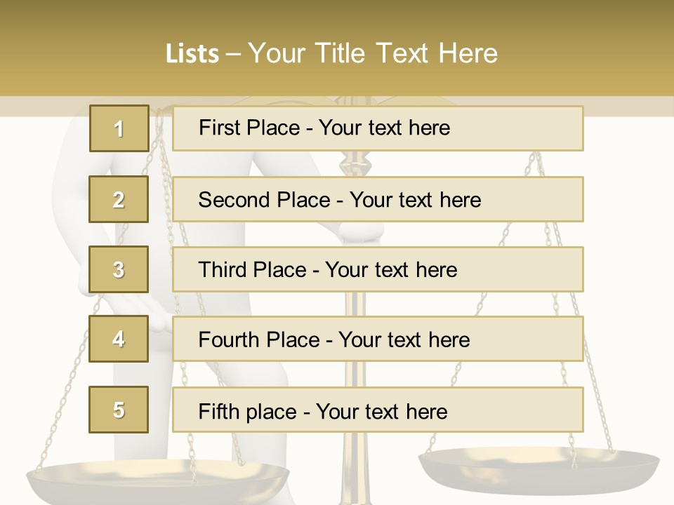 White Isolated Measurement PowerPoint Template
