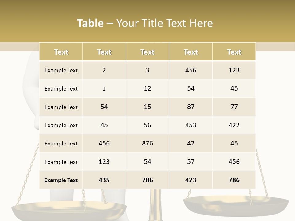 White Isolated Measurement PowerPoint Template