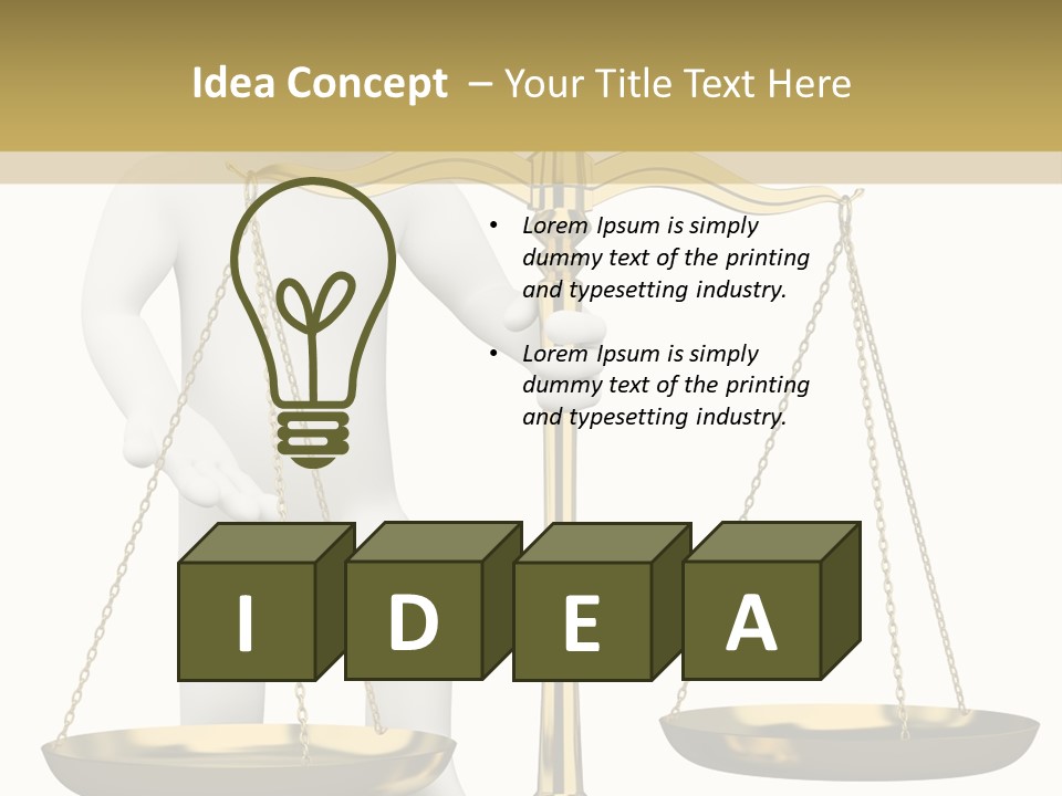 White Isolated Measurement PowerPoint Template