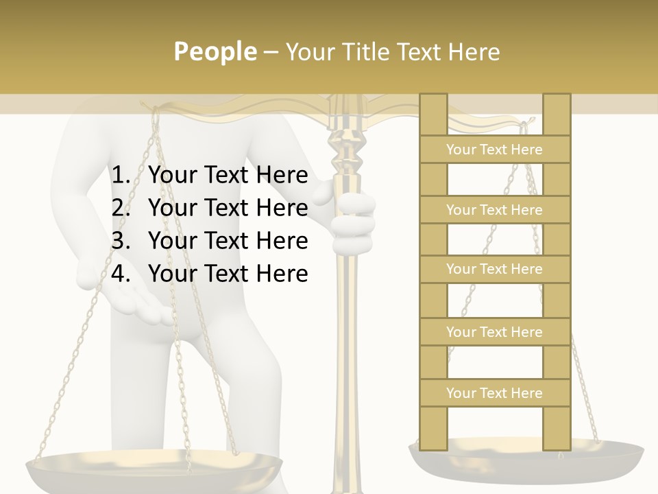 White Isolated Measurement PowerPoint Template