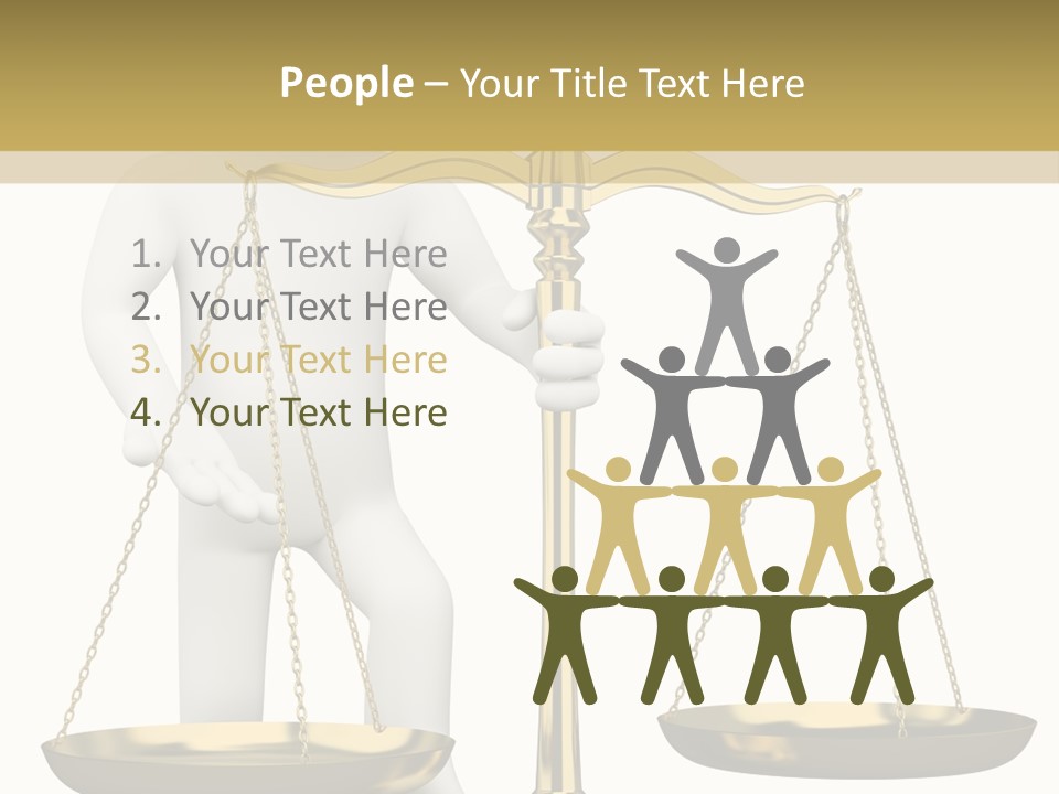White Isolated Measurement PowerPoint Template