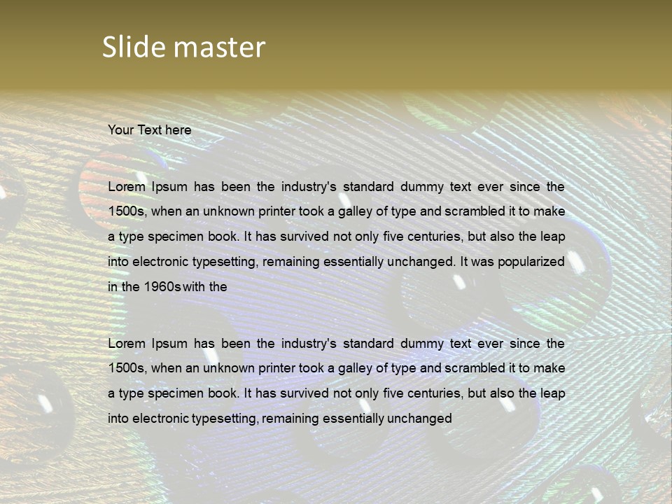 Macro Shiny Bird PowerPoint Template