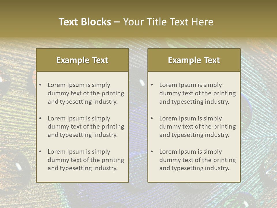 Macro Shiny Bird PowerPoint Template