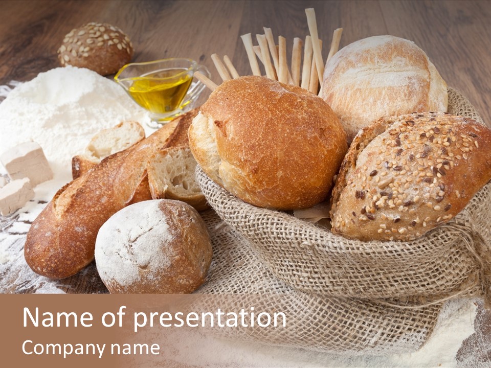 Baguette Cereal Warm PowerPoint Template