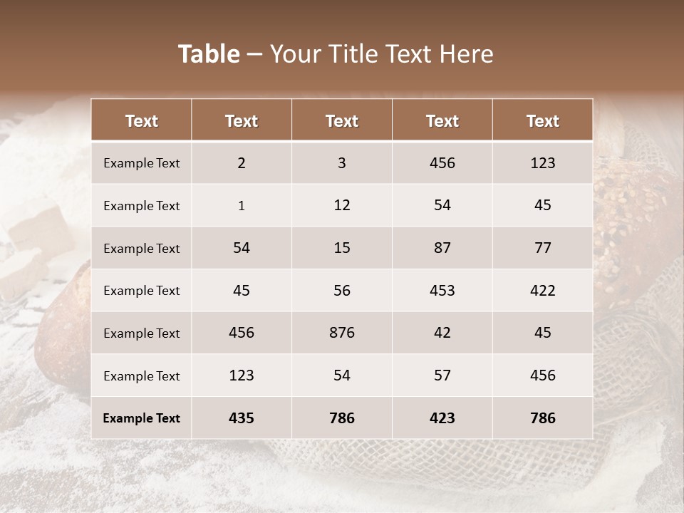 Baguette Cereal Warm PowerPoint Template