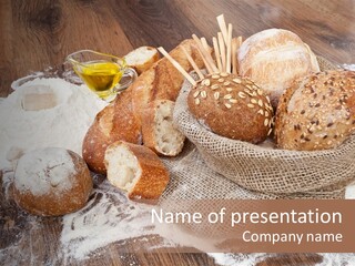 Baguette Background Products PowerPoint Template