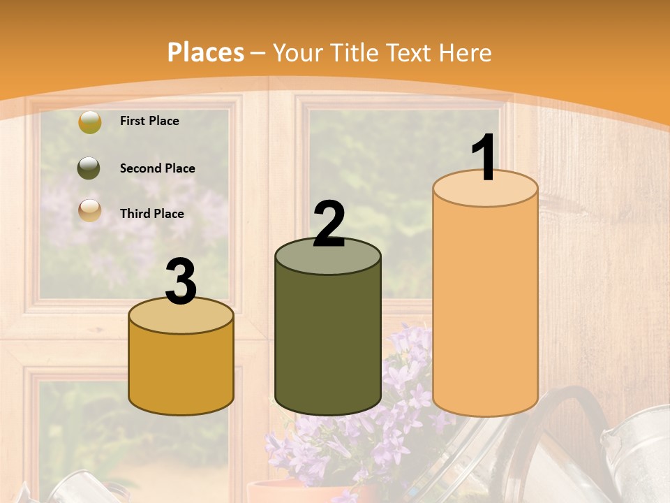 Can Gloves Window PowerPoint Template