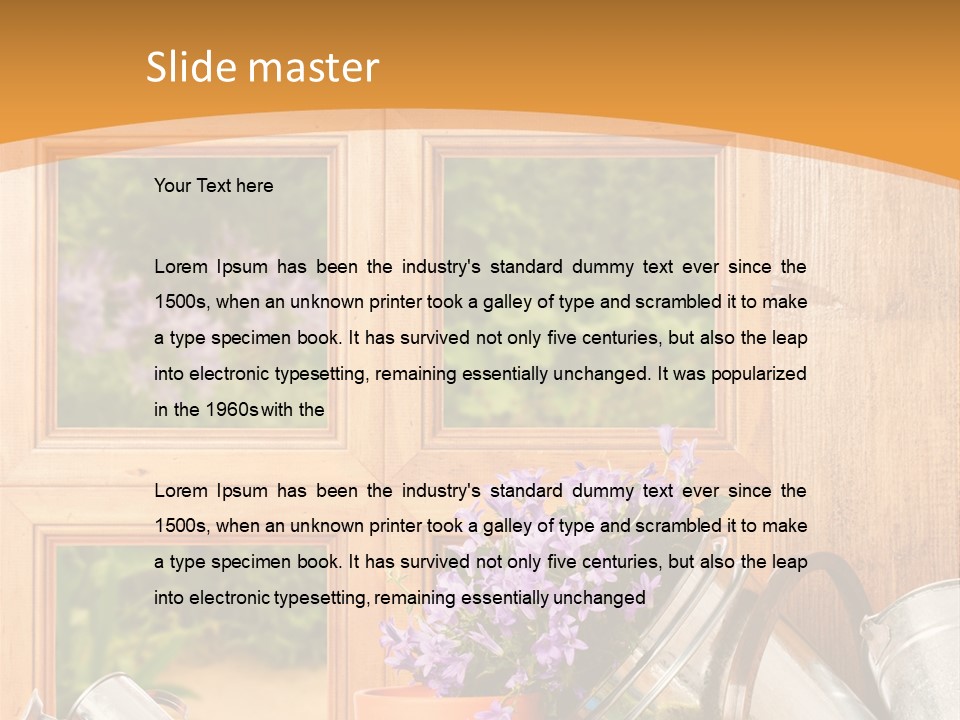 Can Gloves Window PowerPoint Template