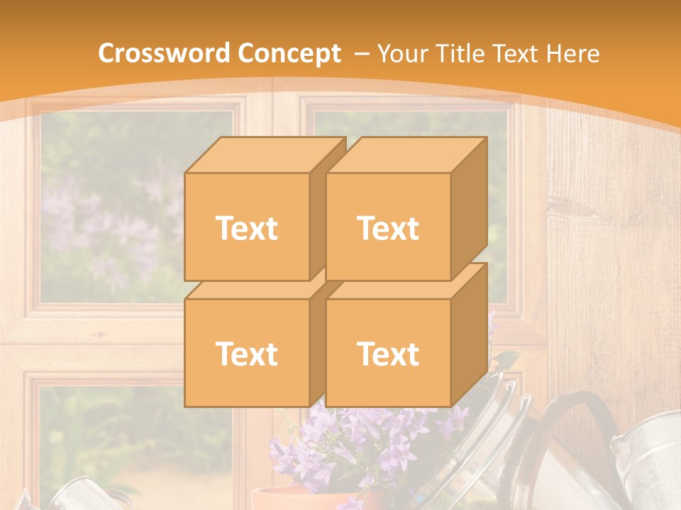 Can Gloves Window PowerPoint Template