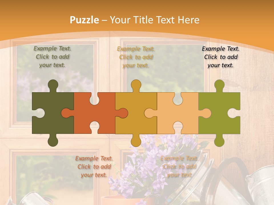 Can Gloves Window PowerPoint Template